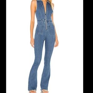 WeWoreWhat Sleeveless Denim Jumpsuit